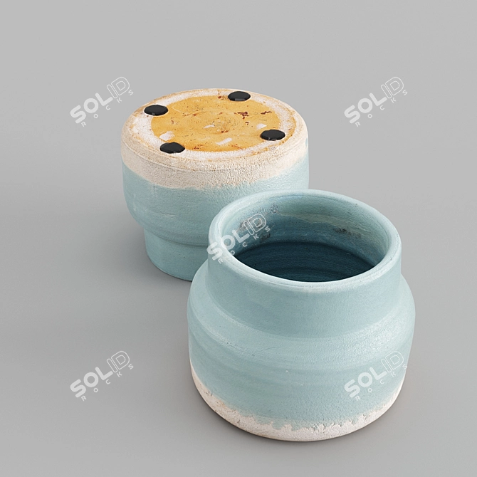 3D Scanned Pot Set 3D model image 4