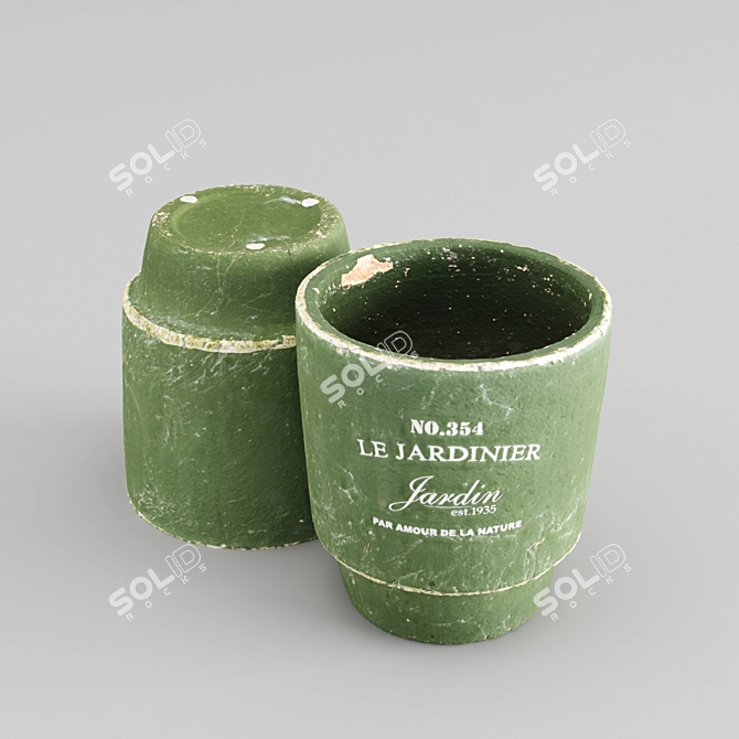 3D Scanned Pot Set 3D model image 5