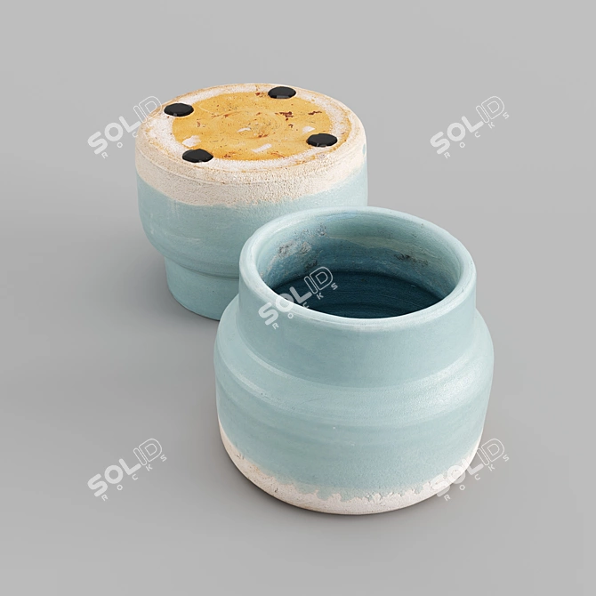 3D Scanned Pot Set 3D model image 9