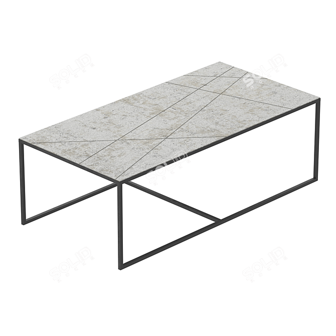 Title: Geometric Loft Coffee Table 3D model image 2