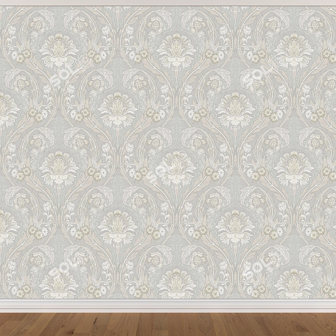 Seamless Wallpaper Set - 3 Colors 3D model image 3