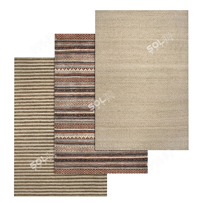 Luxurious Carpet Set for Stunning Renders 3D model image 1