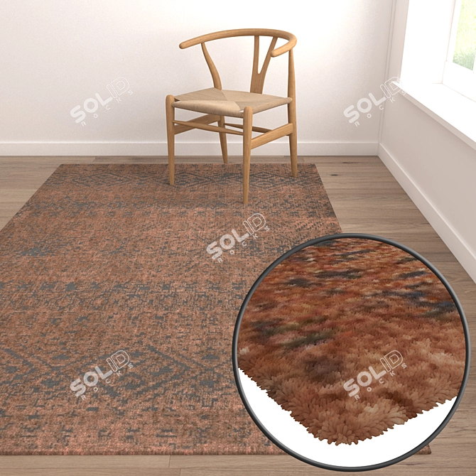 High-Quality Carpet Set with Variants 3D model image 5