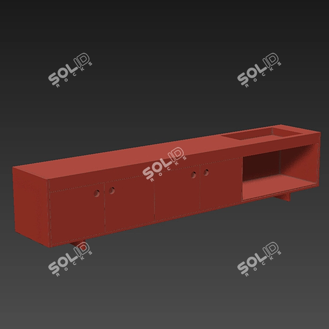 Modern Dining Sideboard - Minotti Boteco 3D model image 3
