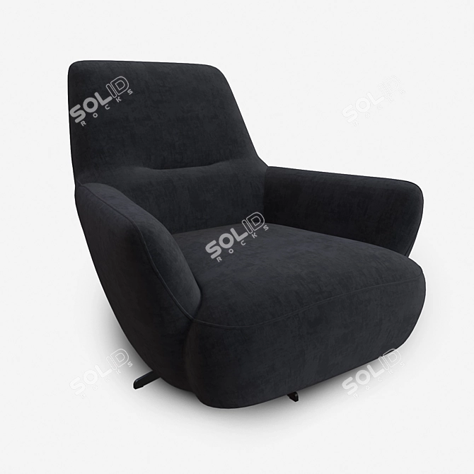 Modern Polygon Armchair 3D model image 5