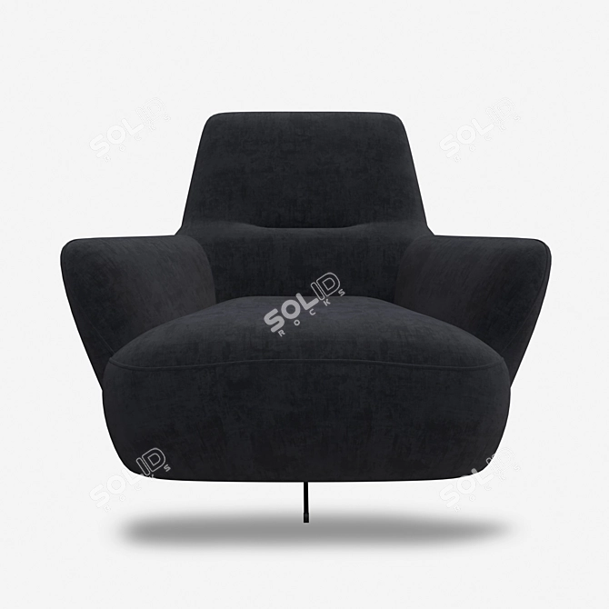 Modern Polygon Armchair 3D model image 6