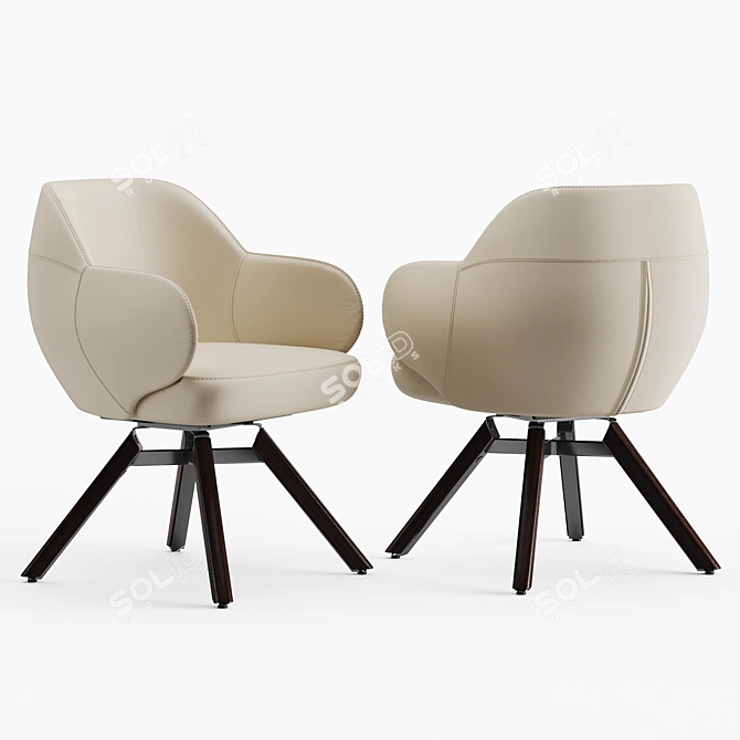 Bombe: Elegant Italian Armchair 3D model image 1