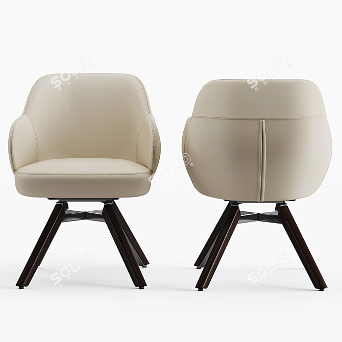 Bombe: Elegant Italian Armchair 3D model image 2