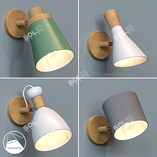 Nordic Sconce B4003: Stylish Scandinavian Design 3D model image 1