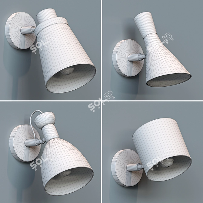 Nordic Sconce B4003: Stylish Scandinavian Design 3D model image 2