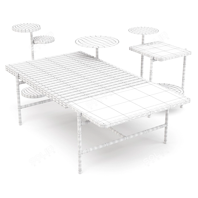 Eclipse: Modern Multi-Level Accent Tables 3D model image 5