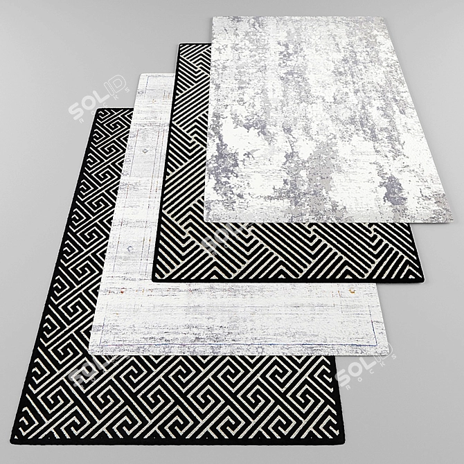 Title: Modern Style Rugs Set 3D model image 1