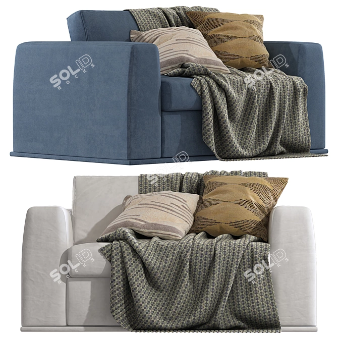 Title: Velvet Andy Armchair: Comfort Meets Elegance 3D model image 1