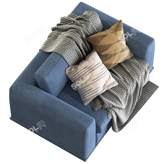 Title: Velvet Andy Armchair: Comfort Meets Elegance 3D model image 4