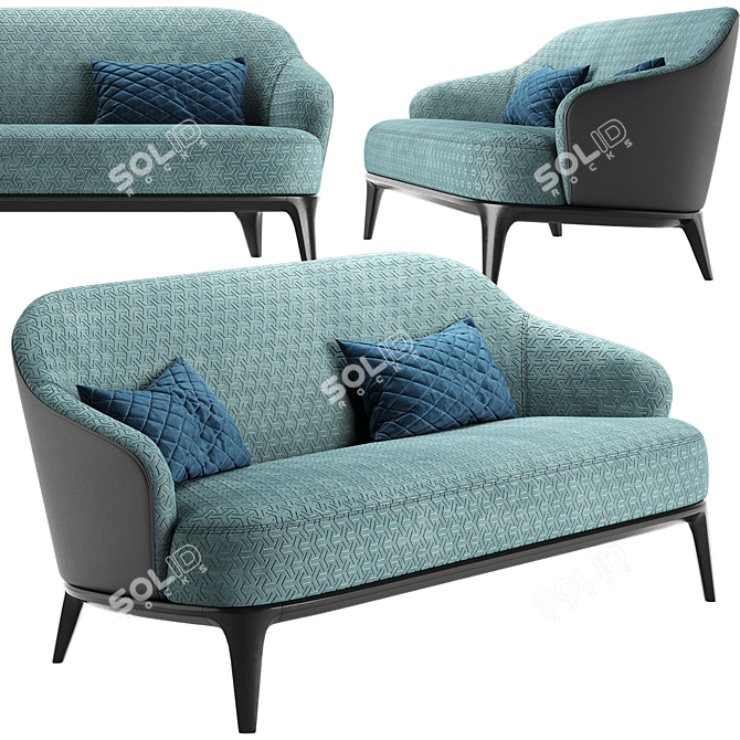 LIAM Compact Sofa | 165x85x76 cm 3D model image 1
