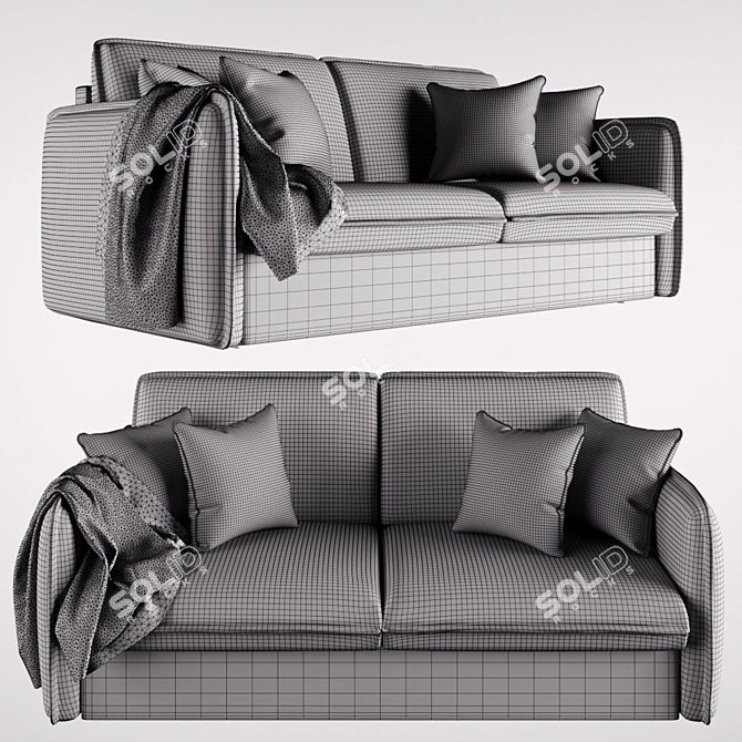 Ivy Sofa Bed: Sleek & Comfy 3D model image 2