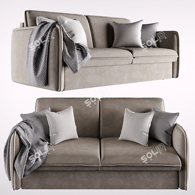 Ivy Sofa Bed: Sleek & Comfy 3D model image 3