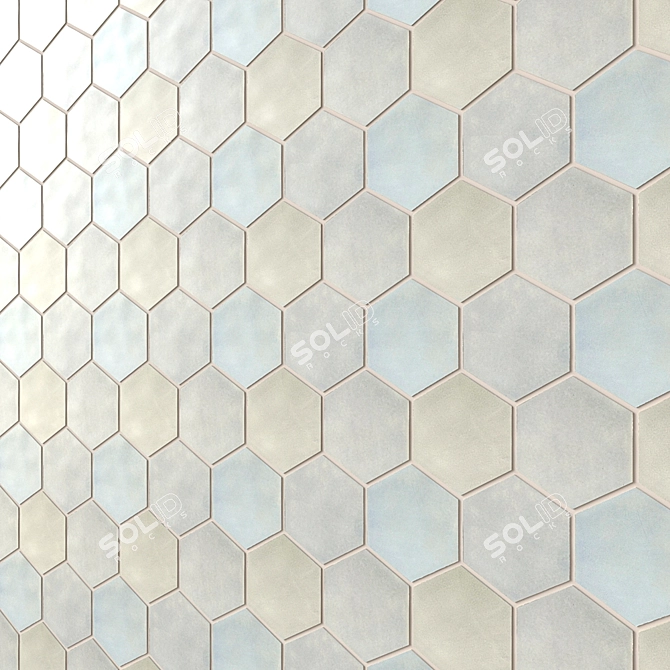HexaBlend: Large Hexagon Tiles 3D model image 1