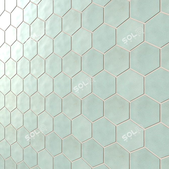 HexaBlend: Large Hexagon Tiles 3D model image 2
