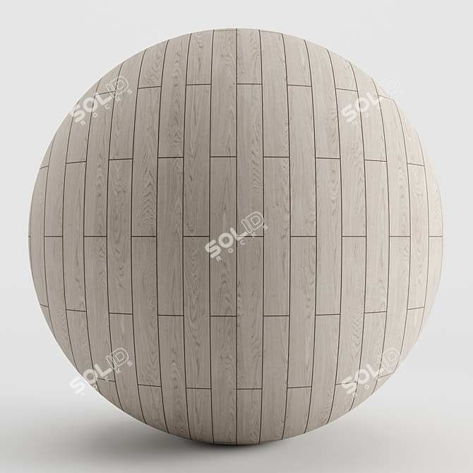 Oak Floor: Seamless PBR Textures 3D model image 7