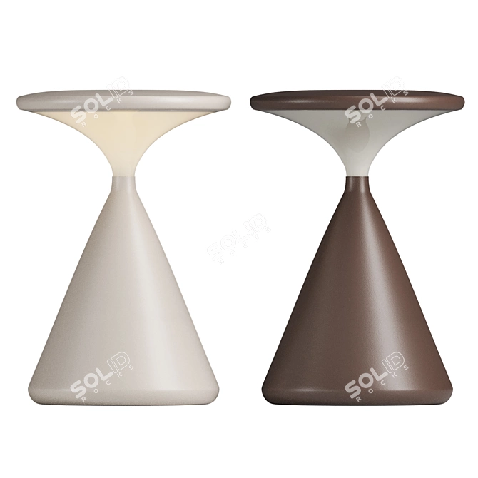 Sleek LED Aluminum Table Lamp: Salt & Pepper 3D model image 5