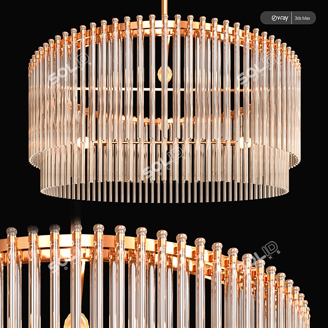 Luxury Crystal Chandelier: Royalton by Romatti 3D model image 1