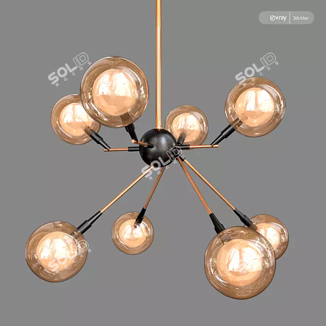 Elegant DOS Chandelier by Romatti 3D model image 1