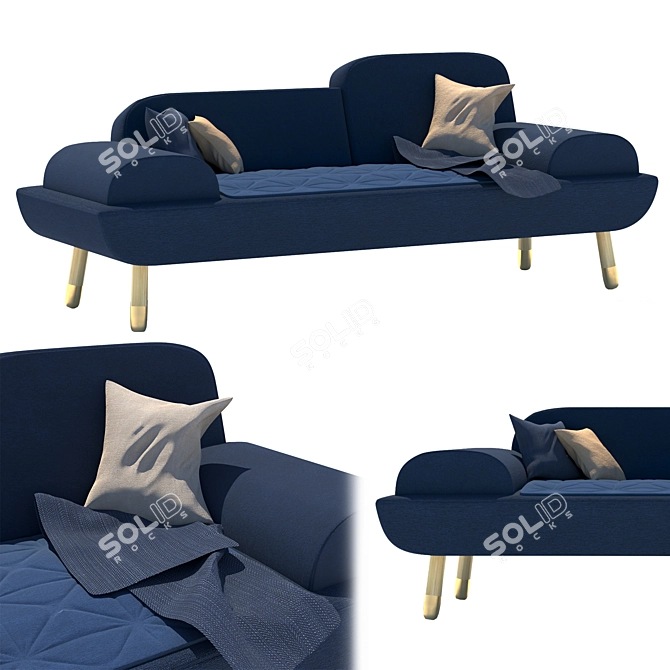  Modern Minimalist Sofa 3D model image 1