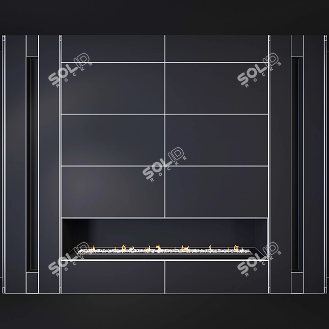 Elegant Fireglow: Decorative Fireplace Light 3D model image 5
