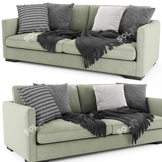 Meridiani Belmon 2-Seater Sofa: Modern Style Comfort 3D model image 3