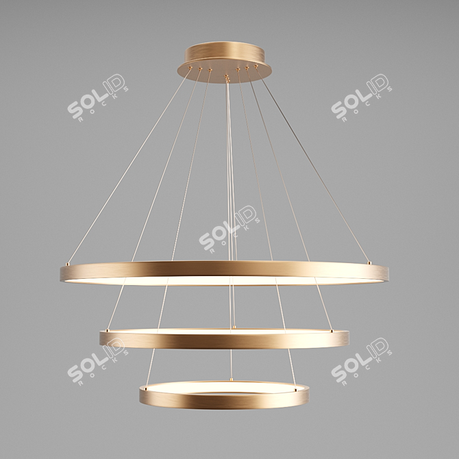 Baycheer LED Modern Chandelier 3D model image 1