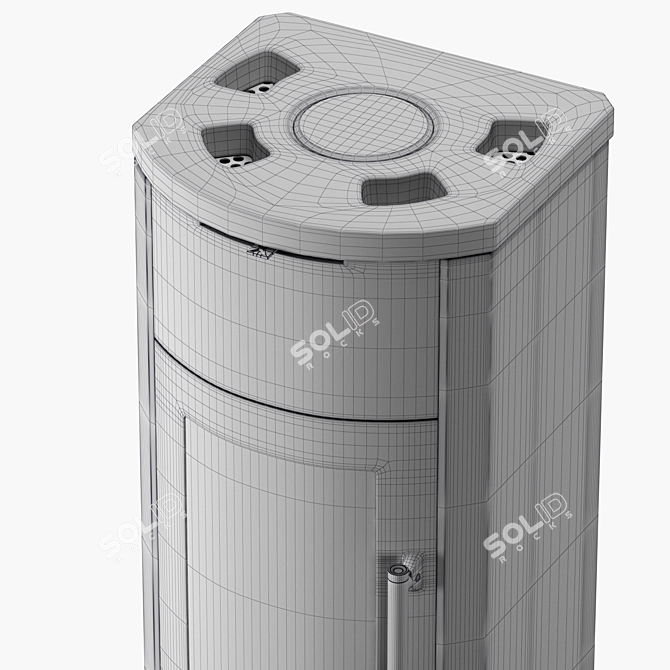 Bono Xtra: Stylish Oval Fireplace 3D model image 5