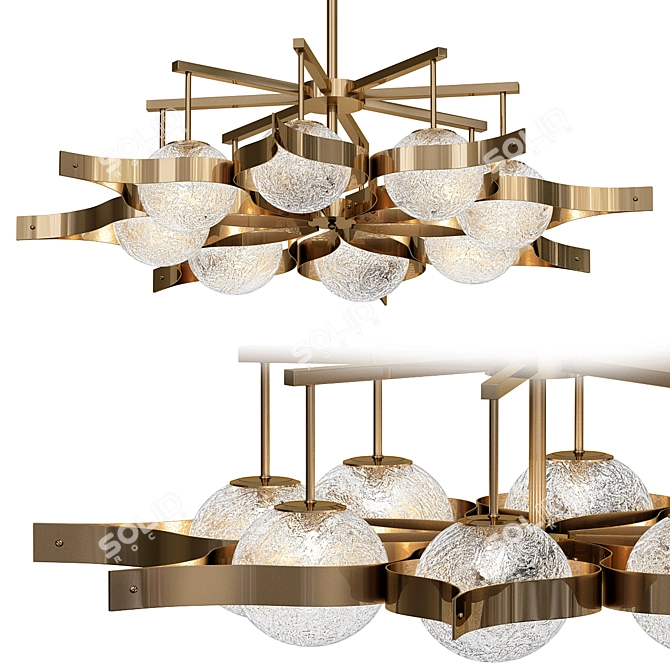 Elegant Glow: Candela Chandelier 3D model image 1