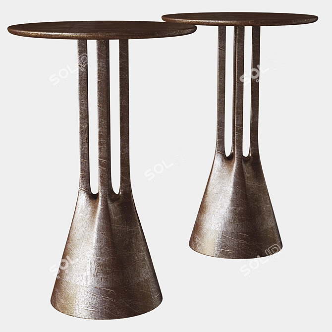 Delcourt Tee Side Table: Sleek Elegance 3D model image 1