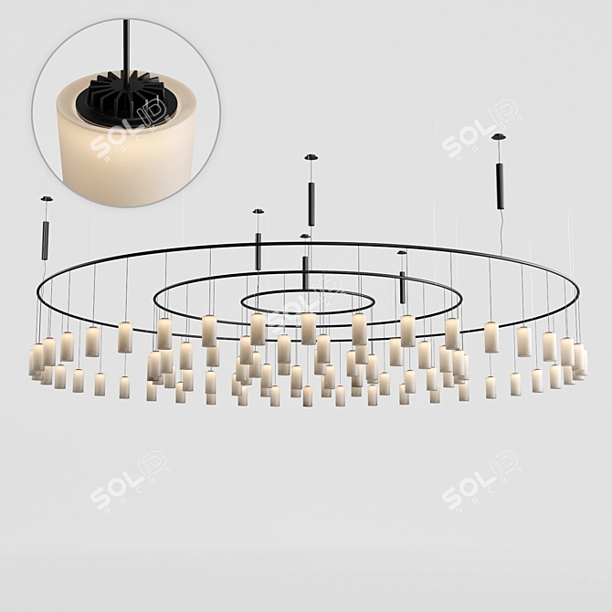 Elegant Cirio Pendant Lamp 3D model image 2