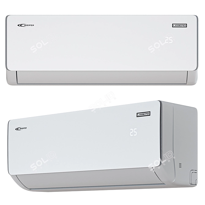 Leberg LBS/LBU-TOR09UA: Compact 3DMax Air Conditioner 3D model image 1