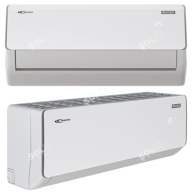 Leberg LBS/LBU-TOR09UA: Compact 3DMax Air Conditioner 3D model image 2