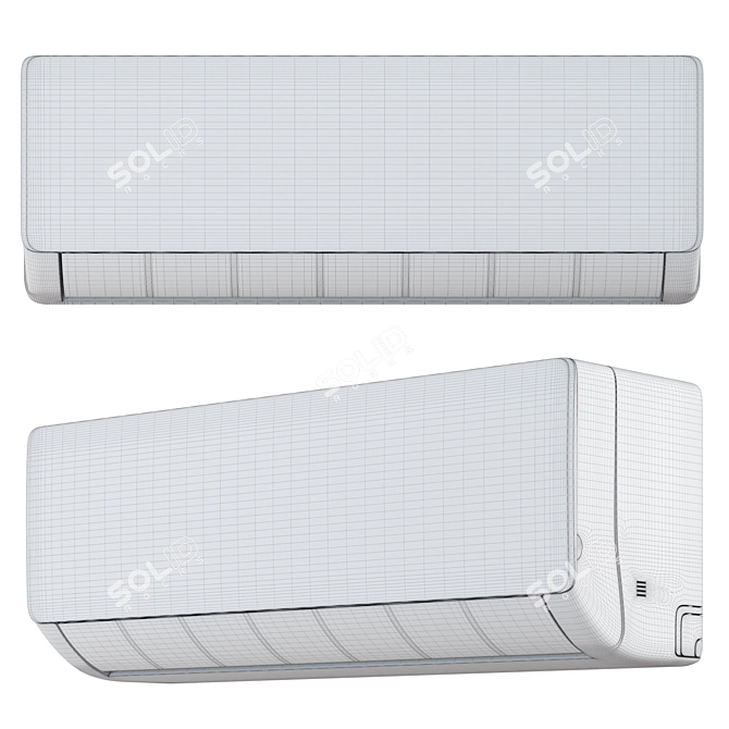 Leberg LBS/LBU-TOR09UA: Compact 3DMax Air Conditioner 3D model image 4