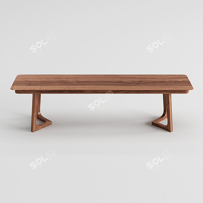 Elegant CRESS Bench - Scandinavian Style 3D model image 2