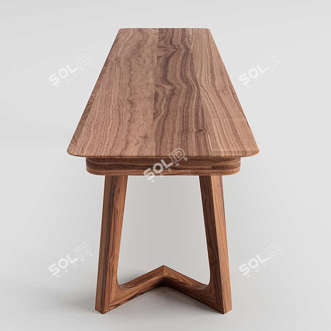 Elegant CRESS Bench - Scandinavian Style 3D model image 3