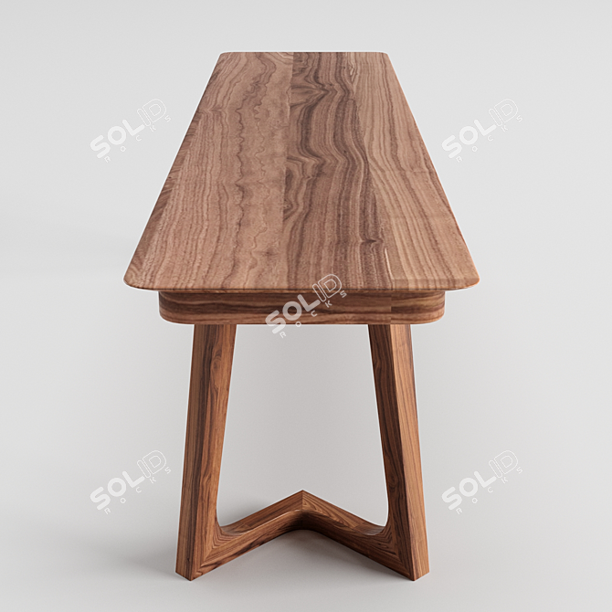 Elegant CRESS Bench - Scandinavian Style 3D model image 5