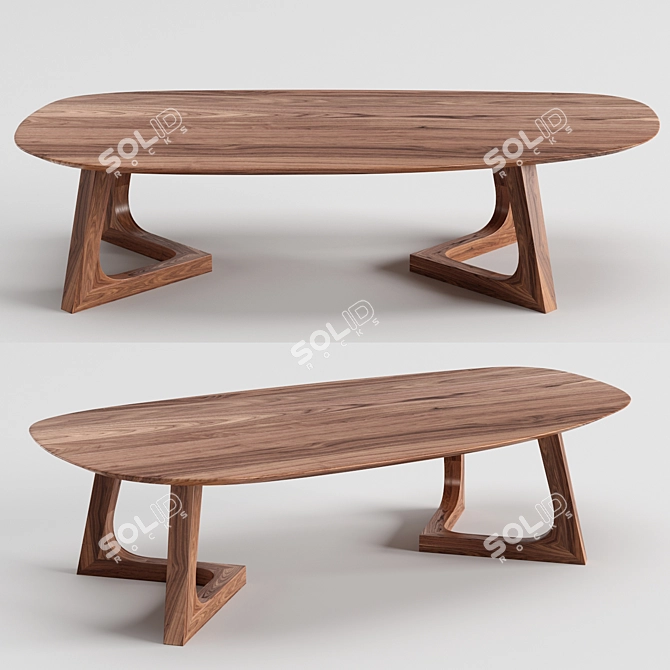 Modern Minimalist CRESS Coffee Table 3D model image 4