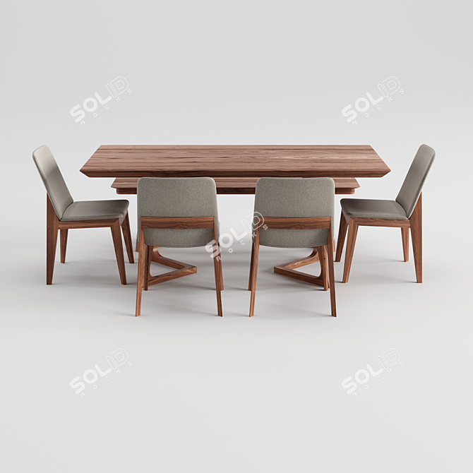 Elegant CRESS Dining Table 3D model image 3