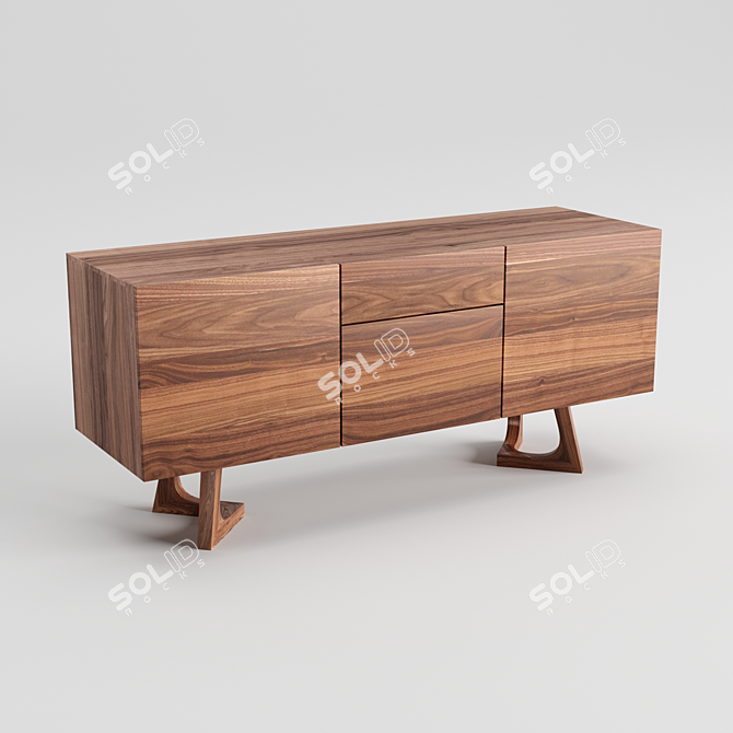 Modern Scandinavian CRESS Sideboard 3D model image 5