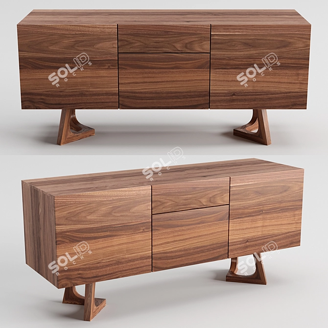 Modern Scandinavian CRESS Sideboard 3D model image 3