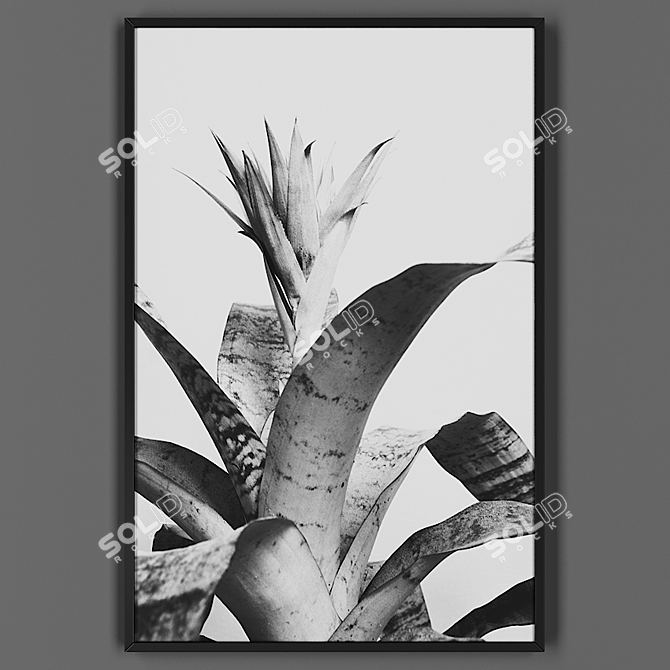 Elegant Black Frame Picture 3D model image 1