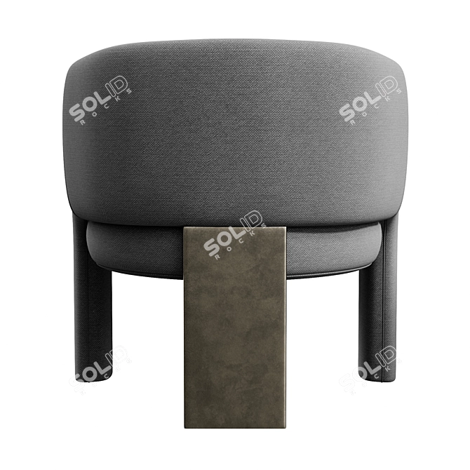 Contemporary Cube Armchair 75cm 3D model image 2