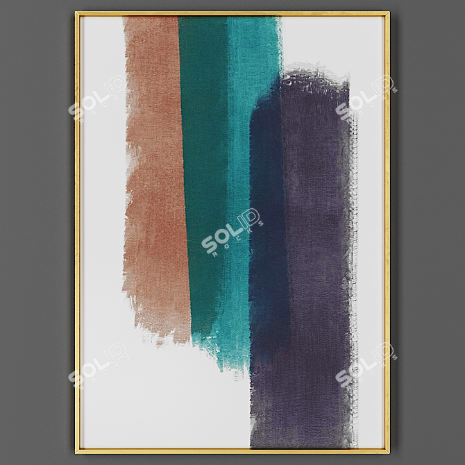 Elegant Framed Art Print 3D model image 1