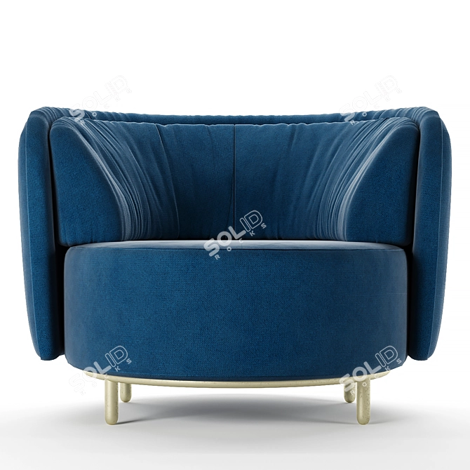 Wave Armchair: Italian Luxury for Ultimate Comfort! 3D model image 2