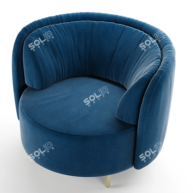 Wave Armchair: Italian Luxury for Ultimate Comfort! 3D model image 3